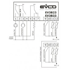 Программируемый контроллер EVCO EV3B23N7 230V 2Hp/8A/5A БЕЗ ДАТЧИКОВ, аналог ID971