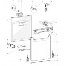 Модуль индикации Indesit Ariston 275075 Interface with knob + led