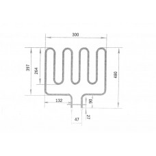 ТЭН для саун HARVIA ZSL-313 2000W 280 А 8/2,0 Т 220 - 4 изгиба